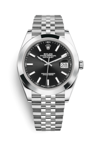 Rolex Datejust 41 Stainless Steel Smooth / Jubilee / Black 126300-0012