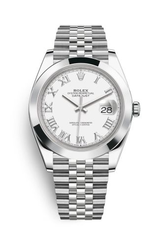 Rolex Datejust 41 Stainless Steel Smooth / Jubilee / White Roman 126300-0016