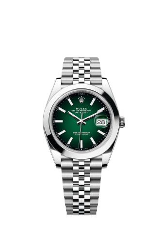 Rolex Datejust 41 Stainless Steel - Smooth / Green Ombré / Jubilee 126300-0026