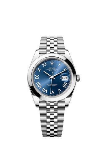 Rolex Datejust 41 Stainless Steel Smooth / Blue - Roman / Jubilee 126300-0030