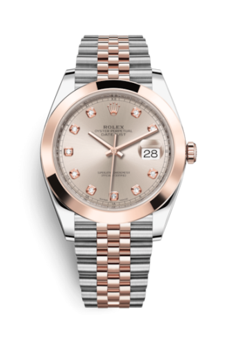 Rolex Datejust 41 Rolesor Everose Smooth / Jubilee / Sundust - Diamond 126301-0008