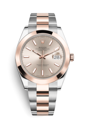 Rolex Datejust 41 Rolesor Everose Smooth / Oyster / Sundust 126301-0009