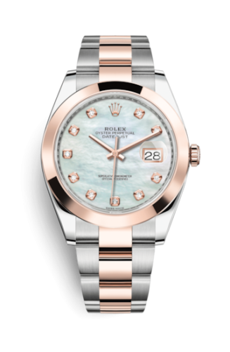 Rolex Datejust 41 Rolesor Everose Smooth / Oyster / MOP - Diamond 126301-0013