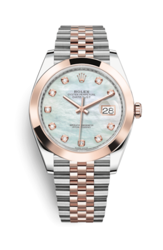 Rolex Datejust 41 Rolesor Everose Smooth / Jubilee / MOP - Diamond 126301-0014