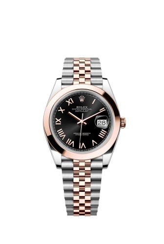 Rolex Datejust 41 Stainless Steel - Everose - Smooth / Black Roman / Jubilee 126301-0024