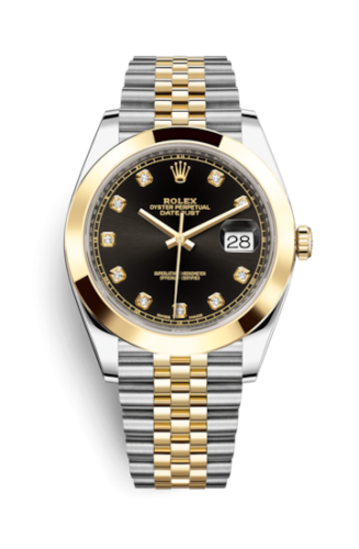 Rolex Datejust 41 Rolesor Yellow Smooth / Jubilee / Black - Diamond 126303-0006