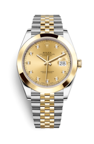 Rolex Datejust 41 Rolesor Yellow Smooth / Jubilee / Champagne - Diamond 126303-0012