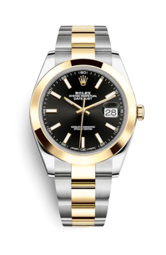Rolex Datejust 41 Rolesor Yellow Smooth / Oyster / Black 126303-0013