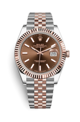 Rolex Datejust 41 Rolesor Everose Fluted / Jubilee / Chocolate 126331-0002
