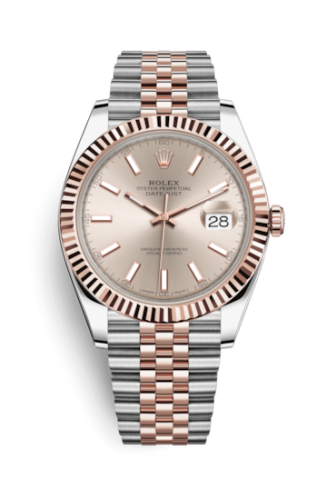 Rolex Datejust 41 Rolesor Everose Fluted / Jubilee / Sundust 126331-0010