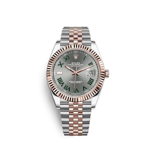 Rolex Datejust 41 Rolesor Everose Fluted / Jubilee / Slate - Roman 126331-0016