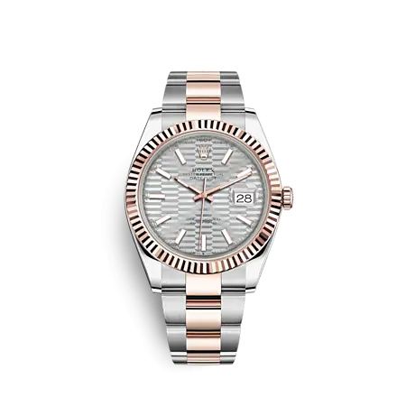 Rolex Datejust 41 Rolesor Everose - Fluted / Oyster / Silver - Fluted 126331-0017