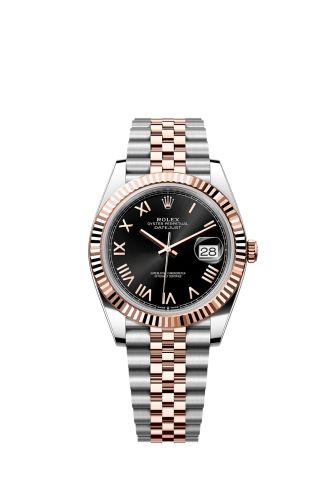Rolex Datejust 41 Stainless Steel - Everose - Fluted / Black Roman / Jubilee 126331-0024