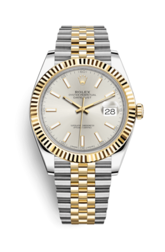 Rolex Datejust 41 Rolesor Yellow Fluted / Jubilee / Silver 126333-0002