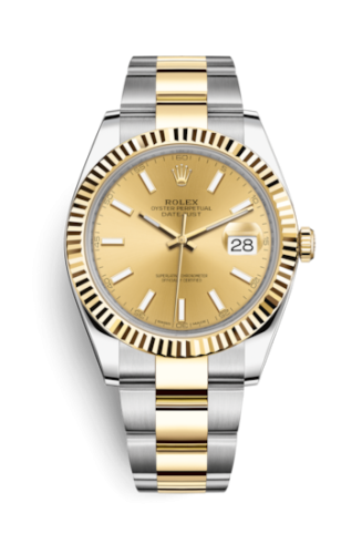 Rolex Datejust 41 Rolesor Yellow Fluted / Oyster / Champagne 126333-0009