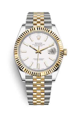 Rolex Datejust 41 Rolesor Yellow Fluted / Jubilee / White 126333-0016