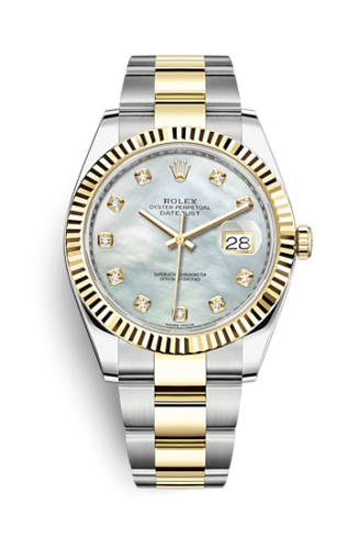Rolex Datejust 41 Rolesor Yellow Fluted / Oyster / MOP - Diamond 126333-0017