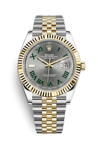 Rolex Datejust 41 Rolesor Yellow Fluted / Jubilee / Slate - Roman 126333-0020