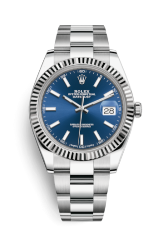 Rolex Datejust 41 Stainless Steel Fluted / Oyster / Blue 126334-0001