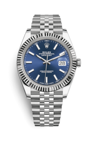 Rolex Datejust 41 Stainless Steel Fluted / Jubilee / Blue 126334-0002