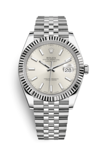 Rolex Datejust 41 Stainless Steel Fluted / Jubilee / Silver 126334-0004