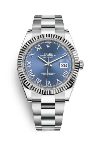 Rolex Datejust 41 Stainless Steel Fluted / Blue - Roman / Oyster 126334-0025