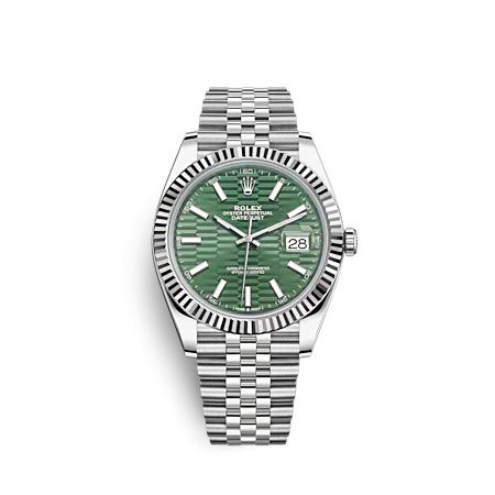 Rolex Datejust 41 Stainless Steel - Fluted / Green - Fluted / Jubilee 126334-0030