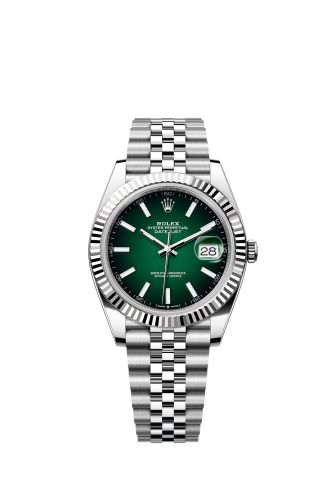 Rolex Datejust 41 Stainless Steel - Fluted / Green Ombré / Jubilee 126334-0034