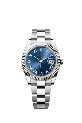 Rolex Datejust 41 Stainless Steel - Fluted / Blue Roman / Oyster 126334-0037