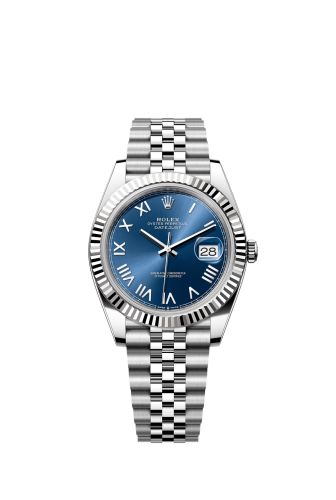 Rolex Datejust 41 Stainless Steel - Fluted / Blue Roman / Jubilee 126334-0038