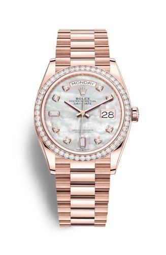 Rolex Day-Date 36 Everose Gold / Diamond / MOP-Diamond / President 128345RBR-0028