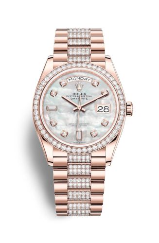 Rolex Day-Date 36 Everose Gold / Diamond / MOP-Diamond / President-Diamond 128345RBR-0030