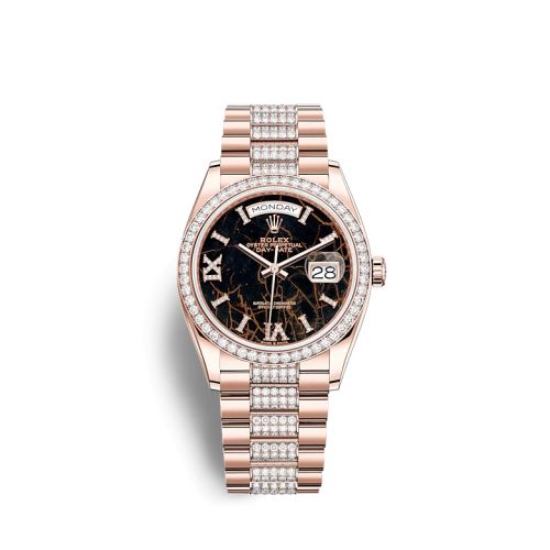 Rolex Day-Date 36 Everose Gold / Diamond / Eisenkiesel / President-Diamond 128345RBR-0045