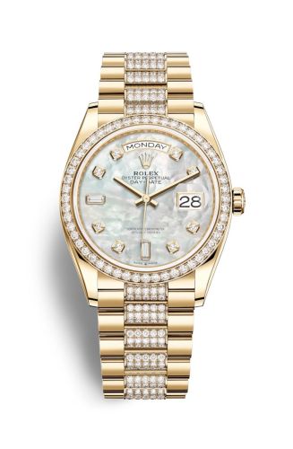 Rolex Day-Date 36 Yellow Gold / Diamond / MOP - Diamond / President - Diamond 128348RBR-0019