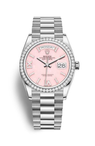 Rolex Day-Date 36 White Gold / Diamond / Opal-Diamond / President 128349RBR-0008