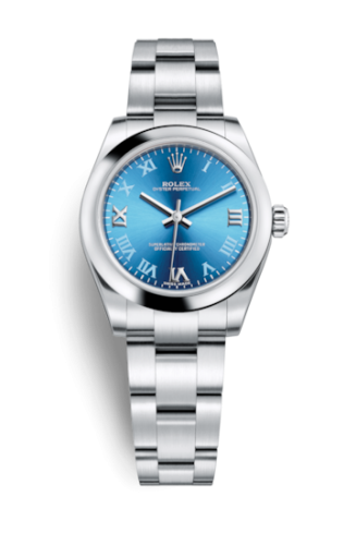 Rolex Oyster Perpetual 31 Blue Azzurro Roman 177200-0015