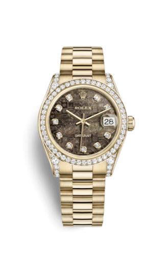 Rolex Datejust 31 Yellow Gold Diamond / President / Black MOP Computer 178158-0018