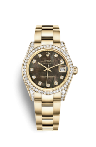 Rolex Datejust 31 Yellow Gold Diamond / Oyster / Black MOP 178158-0056