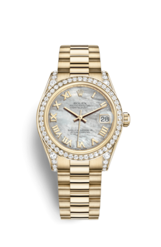 Rolex Datejust 31 Yellow Gold Diamond / President / MOP Roman 178158-0059