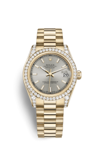 Rolex Datejust 31 Yellow Gold Diamond / President / Silver 178158-0066