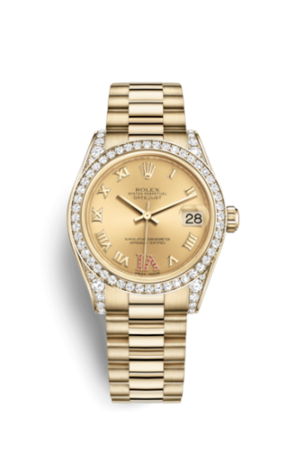 Rolex Datejust 31 Yellow Gold Diamond / President / Champagne Roman 178158-0068