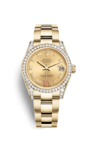 Rolex Datejust 31 Yellow Gold Diamond / Oyster / Champagne Roman 178158-0073