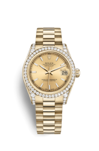 Rolex Datejust 31 Yellow Gold Diamond / President / Champagne 178158-0076