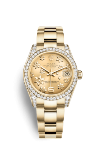 Rolex Datejust 31 Yellow Gold Diamond / President / Champagne Floral 178158-0091
