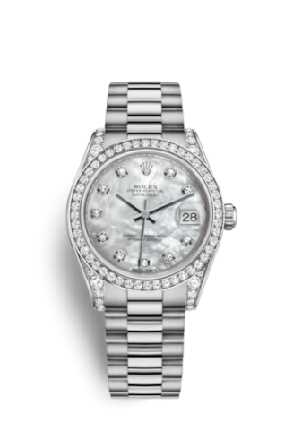 Rolex Datejust 31 White Gold Diamond / President / MOP 178159-0001