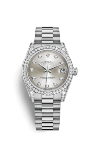 Rolex Datejust 31 White Gold Diamond / President / Silver Diamond 178159-0010