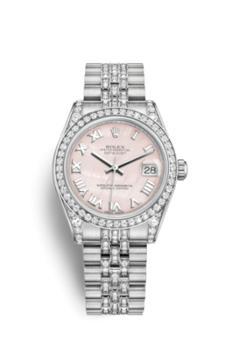 Rolex Datejust 31 White Gold Diamond / Jubilee Diamond / Pink MOP Roman 178159-0014