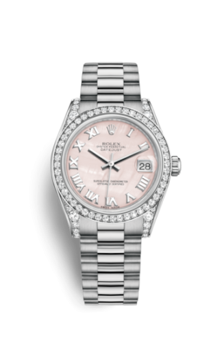 Rolex Datejust 31 White Gold Diamond / President / Pink MOP Roman 178159-0042