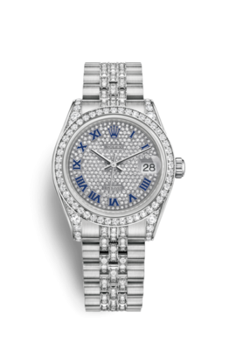 Rolex Datejust 31 White Gold Diamond / Jubilee Diamond / Paved Roman 178159-0044