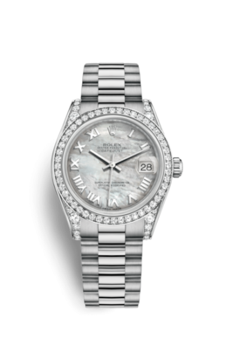 Rolex Datejust 31 White Gold Diamond / President / MOP Roman 178159-0047